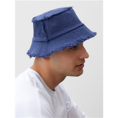 Панама женская джинсовая MINAKU с необработанными краями, синяя, размер 56-58