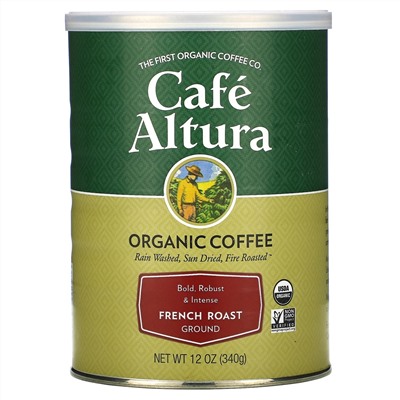 Cafe Altura, Органический кофе, французская жарка, 12 унций (339 г)