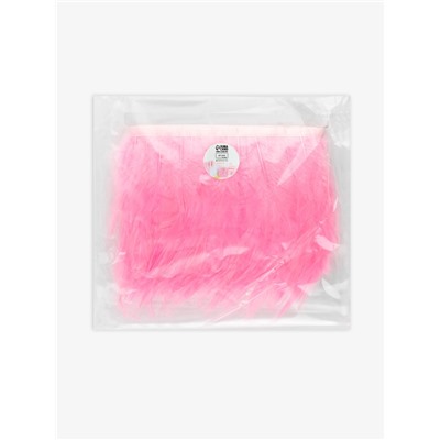 Перья петуха декоративные, на ленте, 10-15 см, 5±0.5 м, розовые