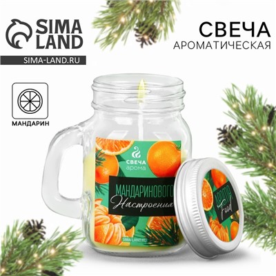 Свеча ароматическая новогодняя «Пряности», аромат корицы