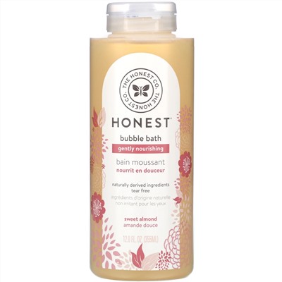The Honest Company, Gently Nourishing Bubble Bath, Sweet Almond, 12.0 fl oz (355 ml)