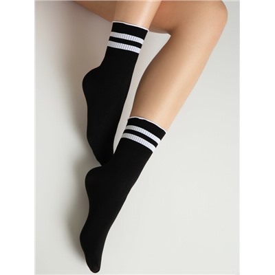 Удлиненные CONTE FANTASY Удлиненные носки с волнистой резинкой в полоску