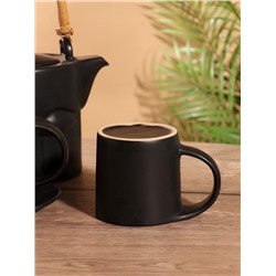 Набор для чаепития «Чёрный глаз», чайник, 2 чайные пары, керамика