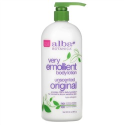 Alba Botanica, Very Emollient, смягчающий лосьон для тела, без запаха, оригинальный, 907 г (32 унции)