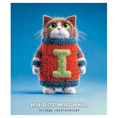 Тетрадь  48л "Котики  в свитерах" по информатике С0204-08 КТС-ПРО