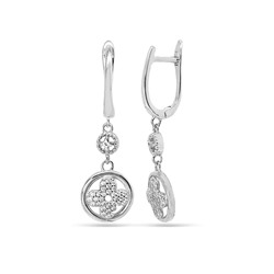 Серьги из серебра куб.циркон., МЦВА225