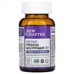 New Chapter, One Daily Prenatal Multivitamin 35+, 30 Vegetarian Tablets