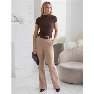 Футболка из фактурного трикотажа в рубчик