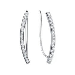 Серьги из серебра куб.циркон., Л-11821