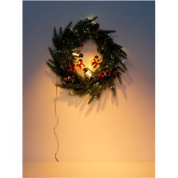 Венок фиброоптический «Новогодний», d=50 см, 8 режимов