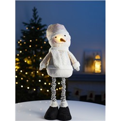 Фигура текстиль «Снеговик» 55-84 см, телескопические ножки, 1 LED, от батареек LR1130×3, свечение тёплое белое