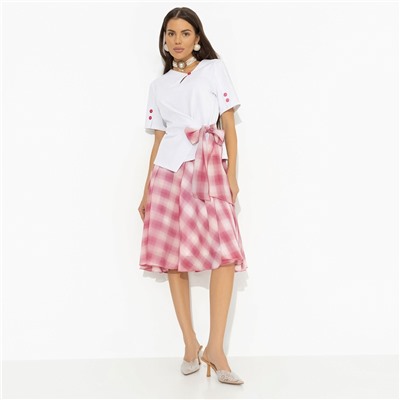 Костюм с юбкой комбинированный, Больше чем стиль (2 в 1, воздушно-розовый)