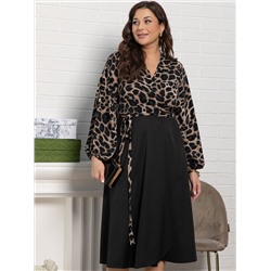 Платье Клеопатра (черное/лео) П15226-13М