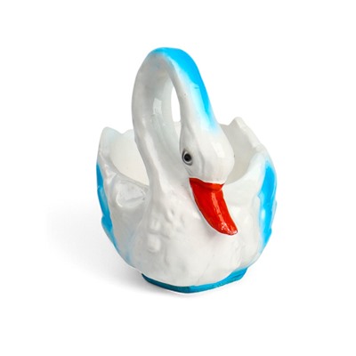 Декоративное кашпо для цветов «Лебедь», 750 мл, 32×16×23 см, гипс