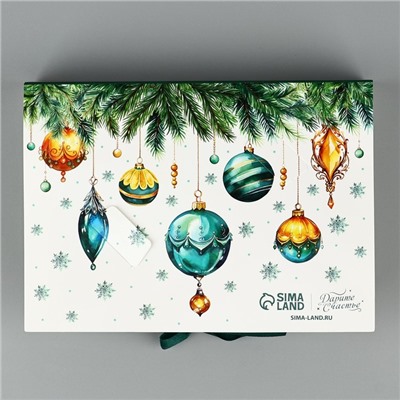 Коробка под 12 конфет с ячейками «С Новым годом!» 18.5×13.5×3.5 см