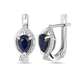Серьги, сапфир корунд, SL-RIC111