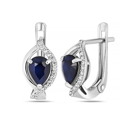 Серьги, сапфир корунд, SL-RIC111