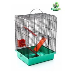 Клетка для грызунов «Мини», 29×25×40 см, трехъярусная, цвет микс