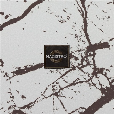 Блюдо стеклянное сервировочное Magistro «Мрамор», 26.5×17.5×2 см, цвет белый