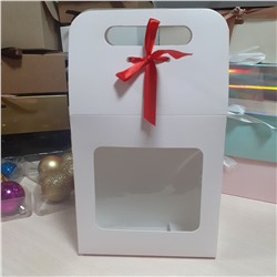 Подарочный пакет нежно розовый 28х17х6см