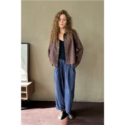 Брюки-бананы  VELVET086/04/Синий