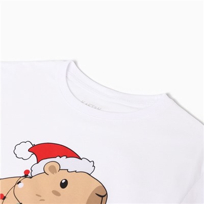 Пижама новогодняя женская (футболка, шорты) KAFTAN Cappy, размер 40-42