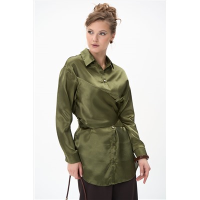 Рубашка Ямина (оливковый/уценка)