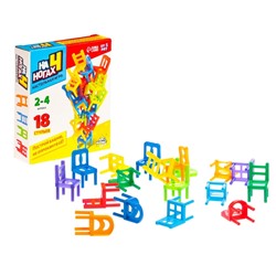 Настольная игра «На 4 ногах», 18 стульев, 8 цветов, 2-4 игрока, 5+, уценка