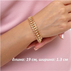 Браслет с позолотой, коллекция "Дубайское золото", ювелирная бижутерия, арт. 214.002