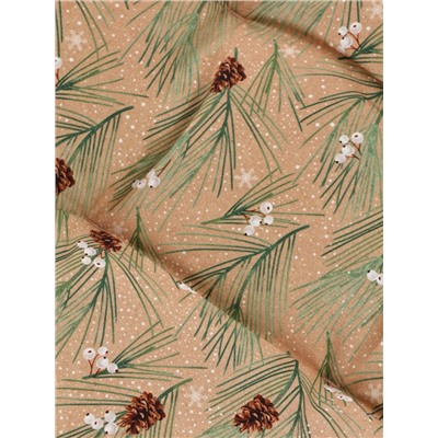 Подушка на стул «Этель» Spruce branches, 42×42×7 см, бежевая