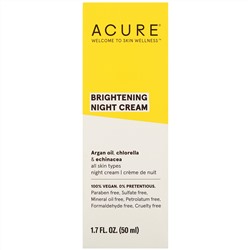 Acure, Осветляющий ночной крем, 50 мл (1,7 жидкой унции)