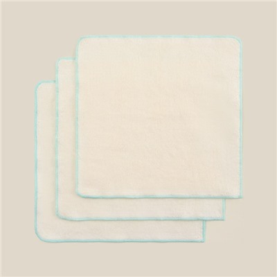 Салфетки махровые SL HOME: Frame «Айвори», 30×30 см - 3 шт., хлопок 100%, бежевые