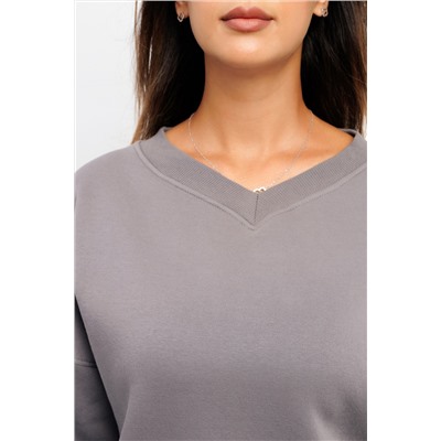 Свитшот худи оверсайз кофта с начесом 387LGR