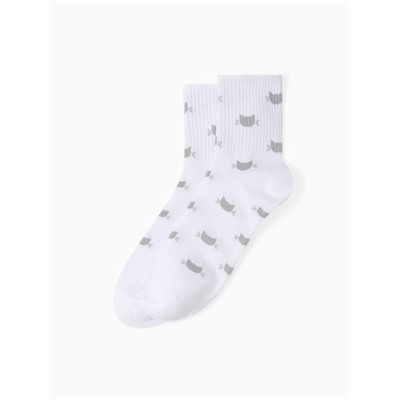 Набор новогодний подарочный KAFTAN «Киса», маска, носки размер 36-39 (23-25 см), открытка 2 шт.