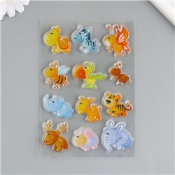 Штамп для творчества силикон «Забавные животные», 11×16 см