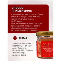Мазь при простуде, ангине, отите и гайморите «Святая Рука», 30 мл