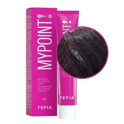 TEFIA Mypoint 5.81 Перманентная крем-краска для волос / Светлый брюнет коричнево-пепельный, 60 мл 20098