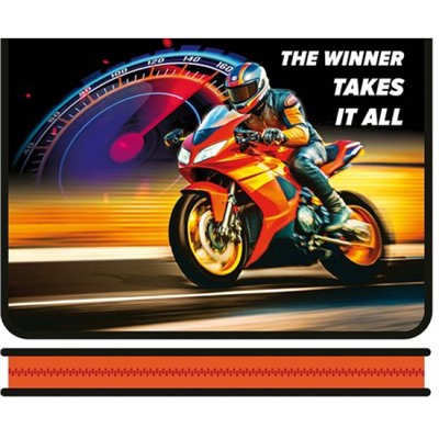 Папка для труда А4 молния вокруг 32,5х23х2,5 см ПТР-5 "MOTO WINNER" Пчелка