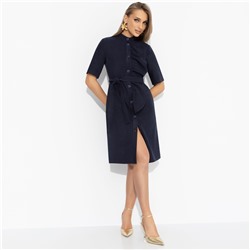 Платье с акцентным воланом, Счастье свободы (blue, с поясом)