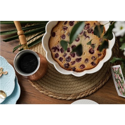 Блюдо для запекания Magistro «Флора», d=20 см, фарфор, белое