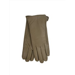 Женские перчатки из натуральной кожи, цвет хаки