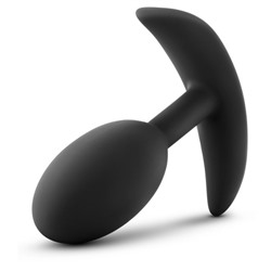 Черная анальная пробка Silicone Vibra Slim Plug Medium - 10,2 см.