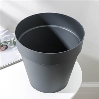 Кашпо для цветов со вставкой Tarragon, 7 л, d=25 см, h=23 см, серое