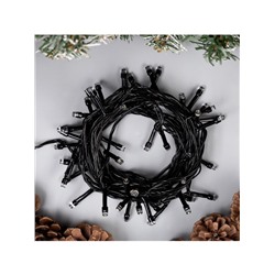 Гирлянда «Нить» 5 м, IP20, тёмная нить, 50 LED, 8 режимов, 220 В, свечение белое