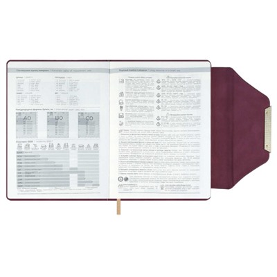 Ежедневник недатированный А5 320 стр. 70608 "СПИЛОК ДЕЛАВЭ БОРДОВЫЙ" кожзам, магнитный клапан Феникс