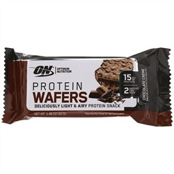 Optimum Nutrition, Протеиновые вафли, шоколадный крем, 9 упаковок, 42 г (1,48 унции) каждая