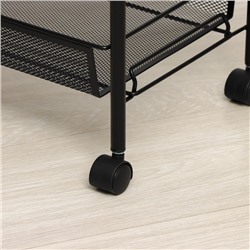 Этажерка «Ладья 33КС», 3 яруса, 45×30×65 см, чёрная