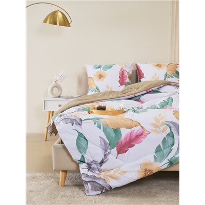 Комплект постельного белья из сатина с одеялом - Листья тропиков