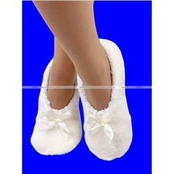 6 ПАР - Носки-тапочки внутри с мехом ОДНОТОННЫЕ женские