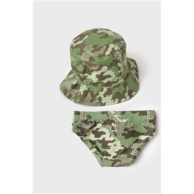 Комплект детский для мальчиков: плавки трикотажные, панама текстильная PLAYTODAY, 1243953